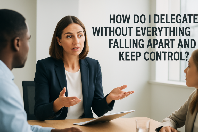How do I delegate without everything falling apart?