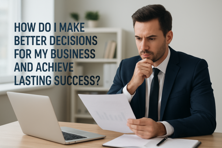 How do I make better decisions for my business?