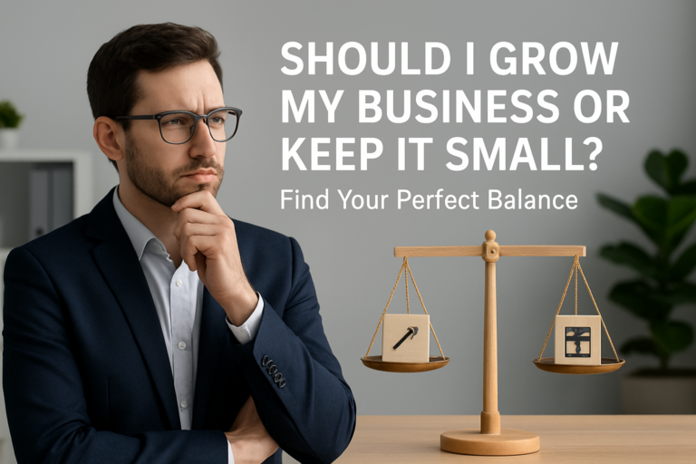 Should I grow my business or keep it small?