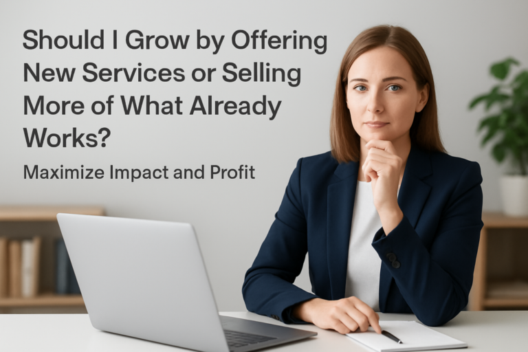 Should I grow by offering new services or selling more of what already works?