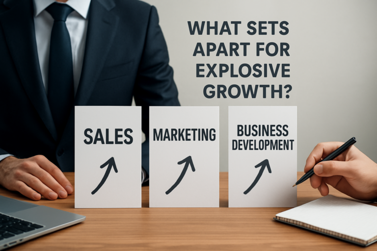 What is the difference between sales, marketing, and business development?