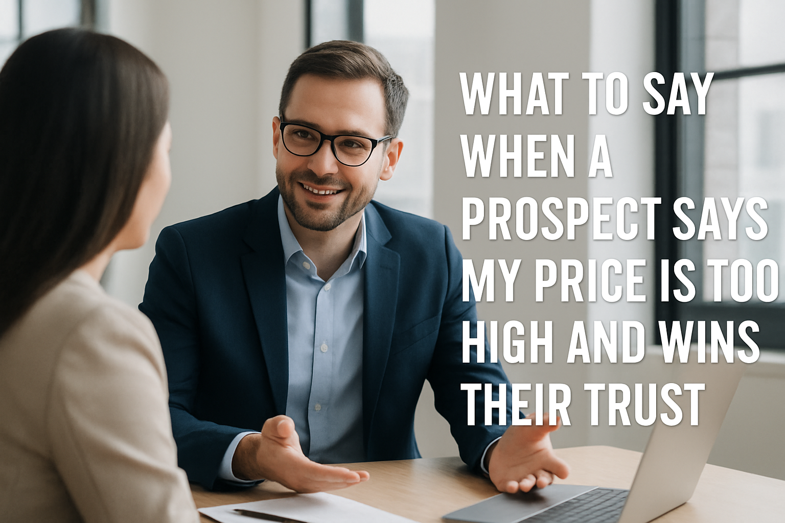 What should I say when a prospect says my price is too high?